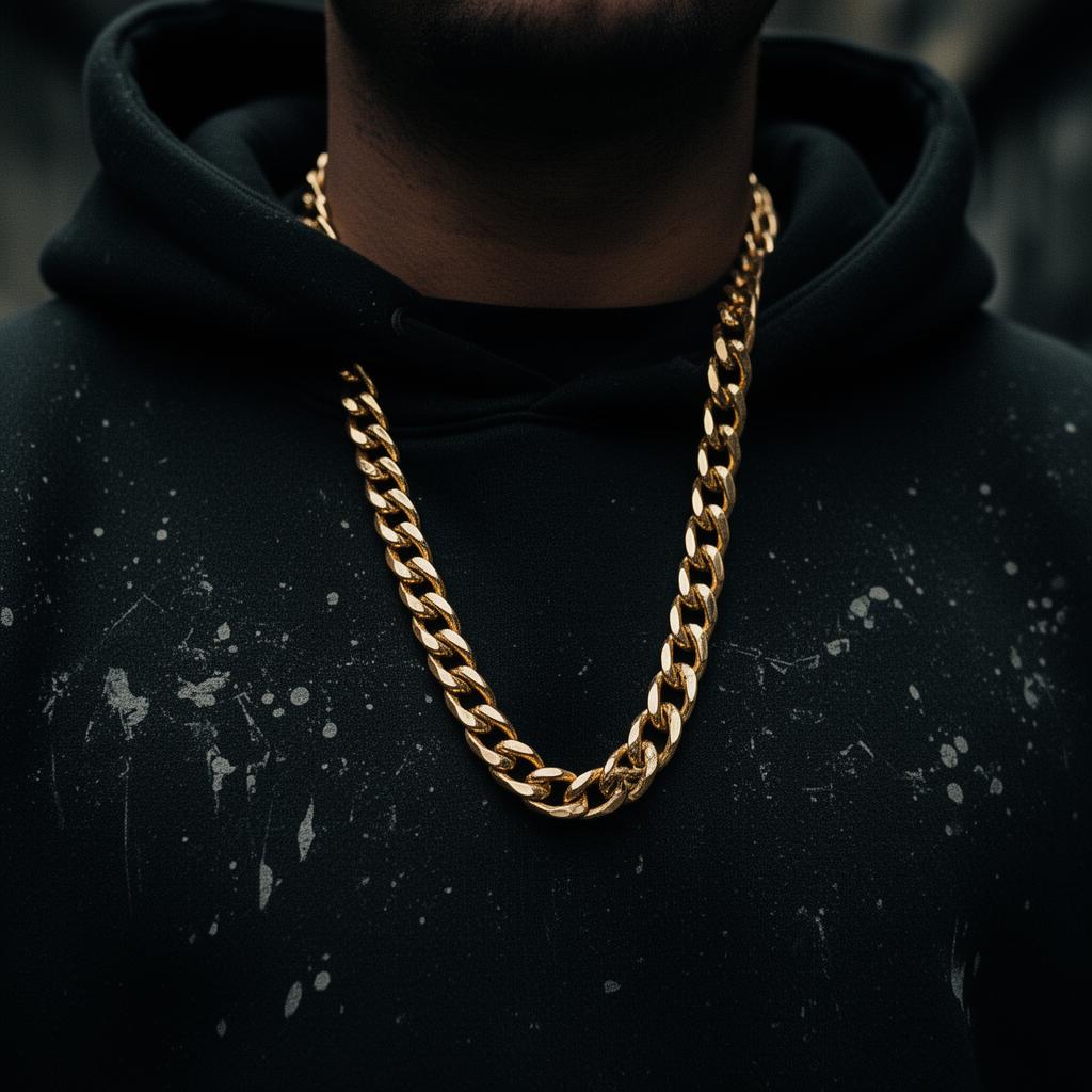 Gold chain detail